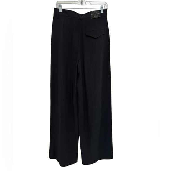 NWT Banana Republic Factory Drapey Wide Leg Pant in Black - Size 8 - Picture 3 of 9